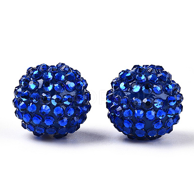 Transparent Resin Rhinestone Graduated Beads RESI-S314-18x20-01-1