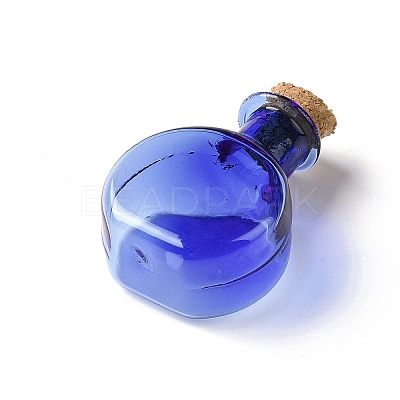 Flat Round Miniature Glass Bottles GLAA-H019-05C-1