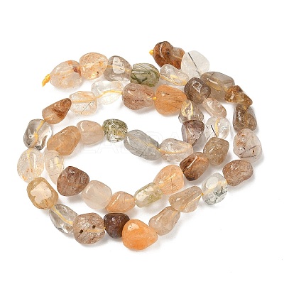 Natural Rutilated Quartz Beads Strands G-Z126-A02-1