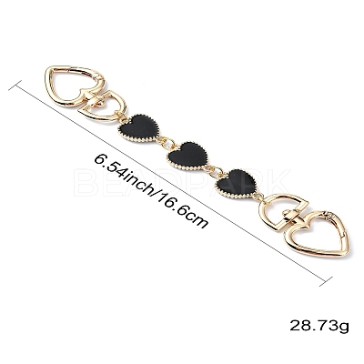 Alloy Enamel Heart Link Bag Chain FIND-YW00003-01-1