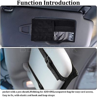 Nylon Car Sun Visor Organizers FIND-WH0125-11-1