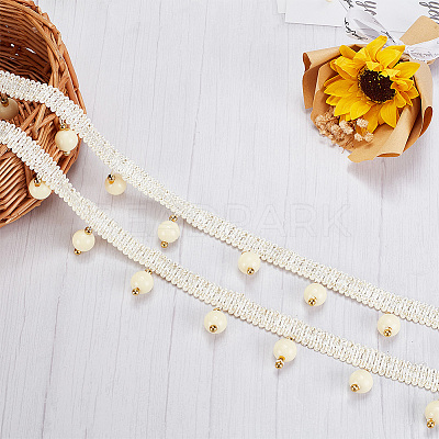 Polyester Lace Trim OCOR-WH0067-60A-1