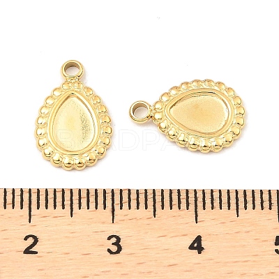 304 Stainless Steel Pendant Cabochon Settings STAS-A089-07G-1