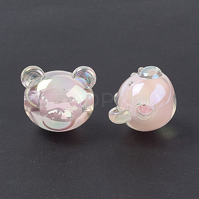 UV Plating Rainbow Iridescent Acrylic Beads X1-OACR-H015-11E-1