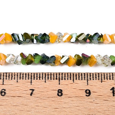 Electroplate Glass Beads Strands GLAA-T023-A17-04-1