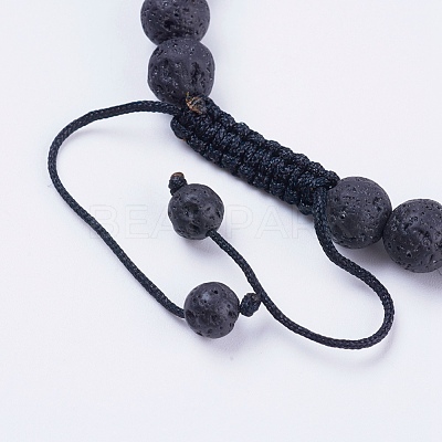 Adjustable Nylon Cord Braided Bead Bracelets BJEW-F308-57C-1