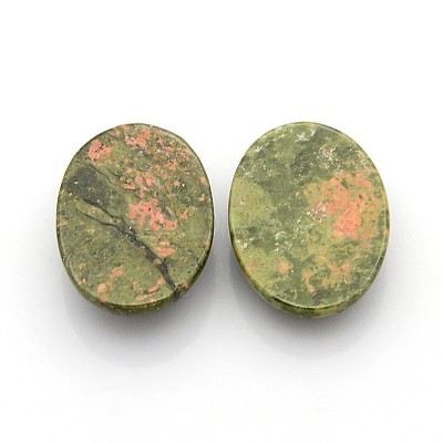 Natural Unakite Gemstone Cabochons X-G-P023-08-1