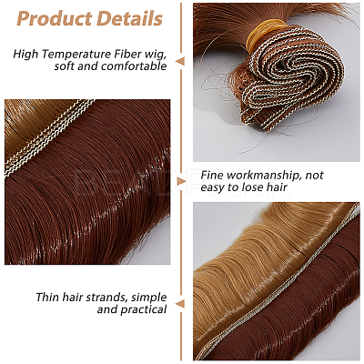 10Pcs 10 Colors High Temperature Fiber Short Bangs Hairstyle Doll Wig Hair DOLL-DC0001-04-1