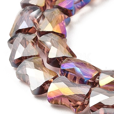 AB Color Plated Transparent Glass Beads Strands EGLA-P051-06A-A14-1