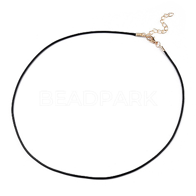 Waxed Cotton Cord Necklace Making MAK-YWC0001-01KC-01-1