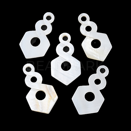 Natural Freshwater Shell Pendants BSHE-Z003-20-1