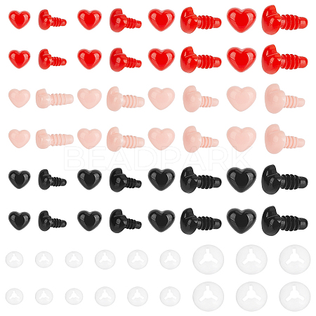 120Pcs 12 Styles Plastic Safety Craft Eye FIND-AN0001-21-1
