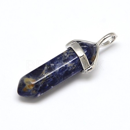 Natural Sodalite Double Terminated Pointed Pendants G-J261-B10-1