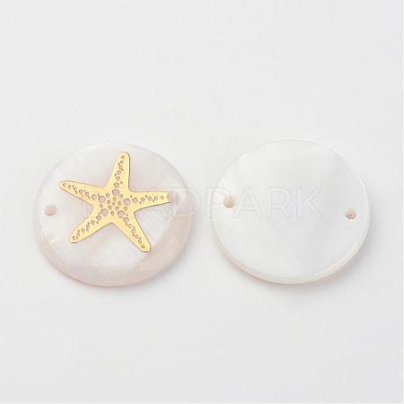 Freshwater Shell Links connectors SHEL-S247-13-1