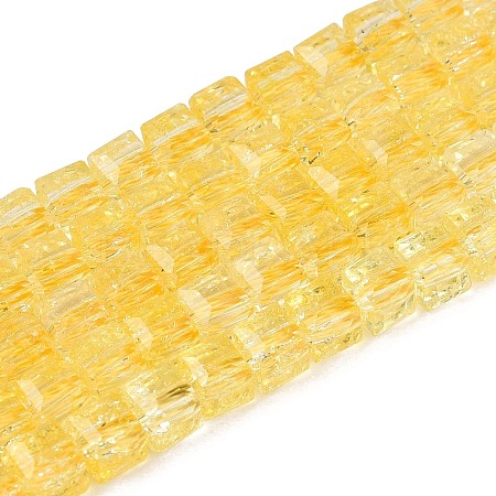 Crackle Transparent Glass Beads Strands GLAA-N062-4mm-08-1