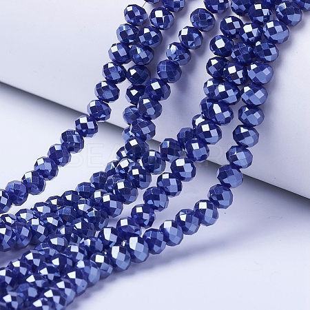 Electroplate Glass Beads Strands EGLA-A034-P3mm-A11-1