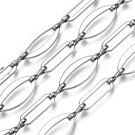 Tarnish Resistant 304 Stainless Steel Link Chains CHS-T003-27P-1