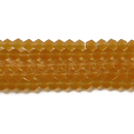 Imitate Austrian Crystal Frosted Glass Beads Strands GLAA-F029-TM4mm-B28-1