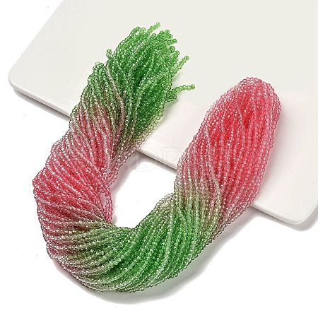 Transparent Painted Glass Beads Strands LS-DGLA-A034-T3mm-A18-1