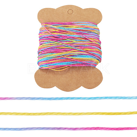 50M Gradient Color Waxed Polyester Cords YC-TADJ0001-04C-1