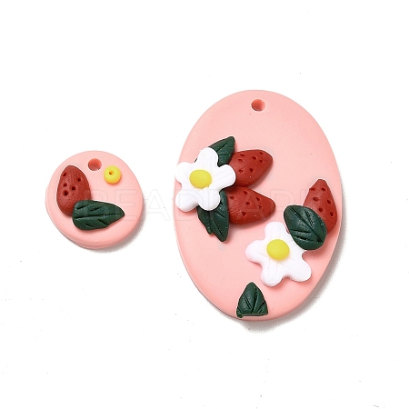 Handmade Polymer Clay Pendants Sets CLAY-B003-02-1