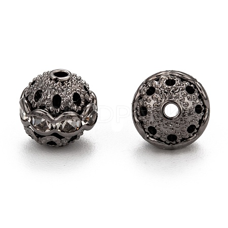 Brass Rhinestone Beads RB-H041-12-1