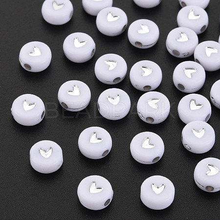 Plating Acrylic Beads X-PACR-R242-02-1