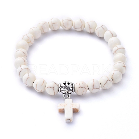 Stretch Charm Bracelets BJEW-JB05234-04-1