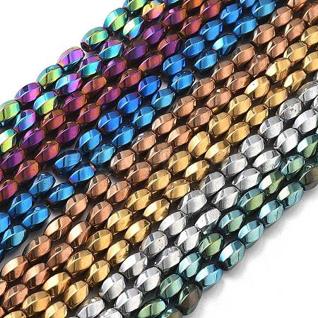 Electroplated Synthetic Magnetic Hematite Beads Strands G-P545-G01-02-1
