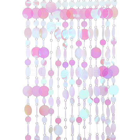 20Pcs PVC Sequin Round Beaded Curtain AJEW-CN0006-55A-1