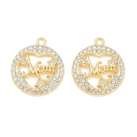 Alloy with Crystal Rhinestone Pendants FIND-C095-07G-1