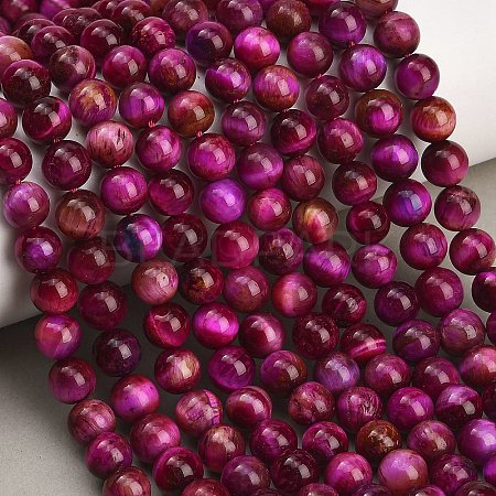 Grade AB Natural Tiger Eye Beads Strands G-F591-18-8mm-05-1