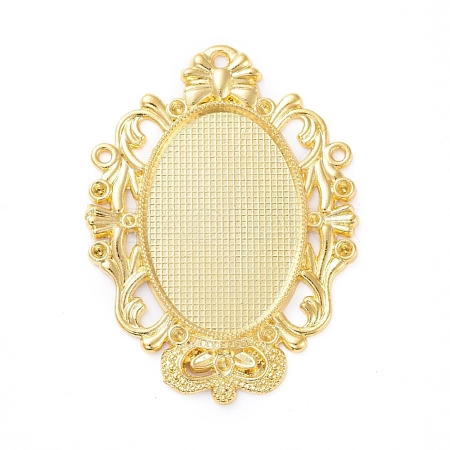 Alloy Pendant Cabochon Settings PALLOY-E577-31G-1