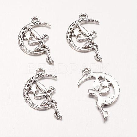 Zinc Alloy Fairy Sprite Charms PALLOY-A18526-AS-FF-1