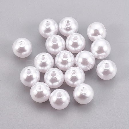 ABS Plastic Imitation Pearl Beads X-KY-G009-5mm-03-1
