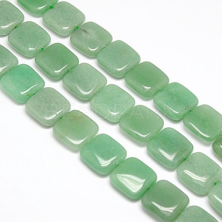 Natural Square Green Aventurine Beads Strands G-L253-04-1