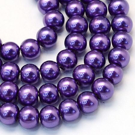 Baking Painted Glass Pearl Bead Strands X-HY-Q003-3mm-76-1