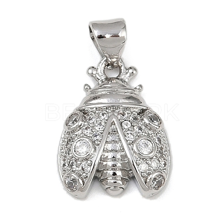 Brass Micro Pave Cubic Zirconia Pendants KK-A260-07E-P-1