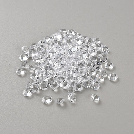 Acrylic Rhinestone Pointed Back Cabochons GACR-WH20001-03C-02-1