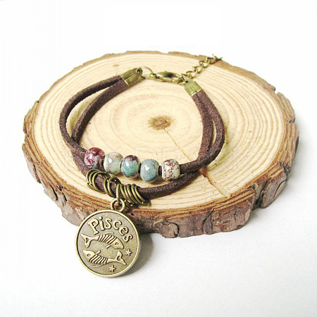 12 Constellations Alloy Charm Bracelets FS-WG9C3CD-03-1