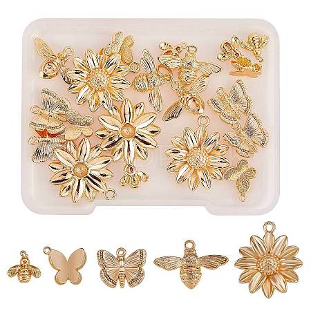 20Pcs 5 Style Brass Pendants KK-SZ0001-77-1