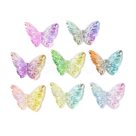 Transparent UV Plating Acrylic Beads PACR-D288-20-1
