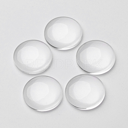 16MM Dome Clear Glass Cabochons X-GGLA-G005-1