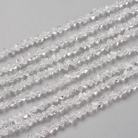 Transparent Solid Color Glass Beads Strands GLAA-L031-01-B01-1