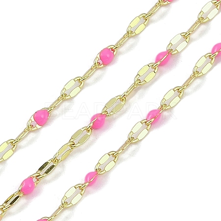 Rack Plating Brass Dapped Chains AJEW-Q153-02G-06-1