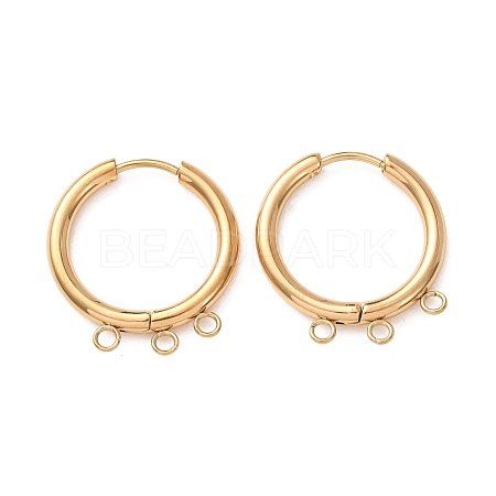 304 Stainless Steel Huggie Hoop Earring Findings STAS-D183-03C-G-1