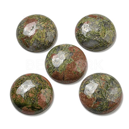 Natural Unakite Cabochons G-C115-02B-27-1