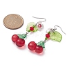 Glass & Acrylic Fruit Dangle Earrings EJEW-JE05288-4