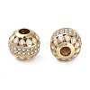 Golden Plated Alloy Enamel European Beads FIND-E046-08G-2