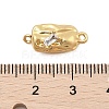 Brass Micro Pave Clear Cubic Zirconia Box Clasps KK-C075-15G-3